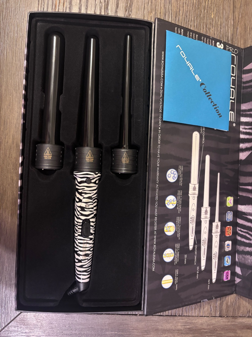 Pro Royale Professional 3P Curler Set - Zebra Super Tourmaline
